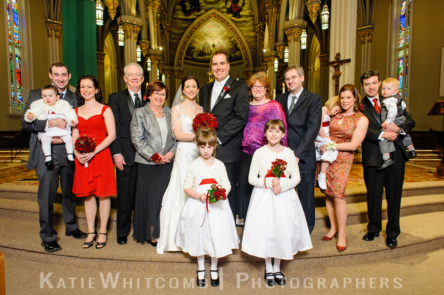 bride's family at basilica