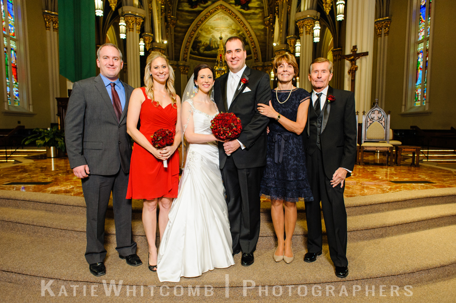 groom's family at basilica