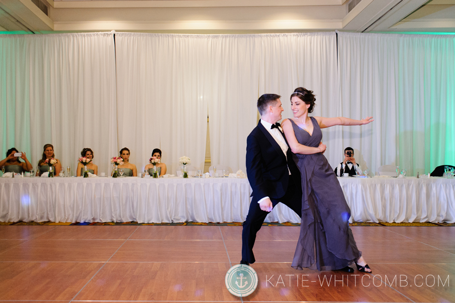 perfect poses during a tango at the wedding reception at doubletree by hilton