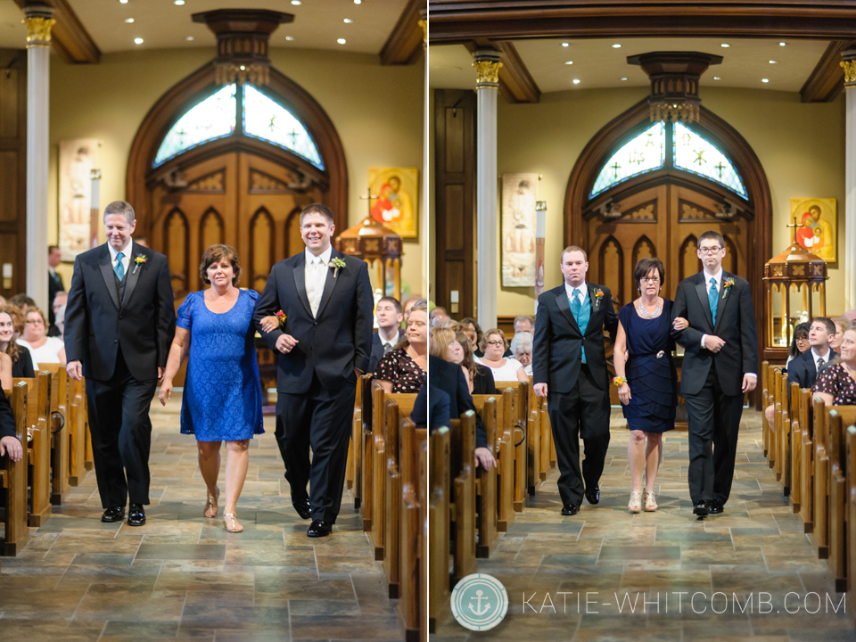 notre dame wedding at basilica of sacred heart