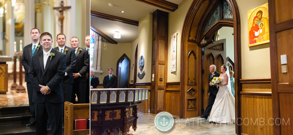 notre dame wedding at basilica of sacred heart