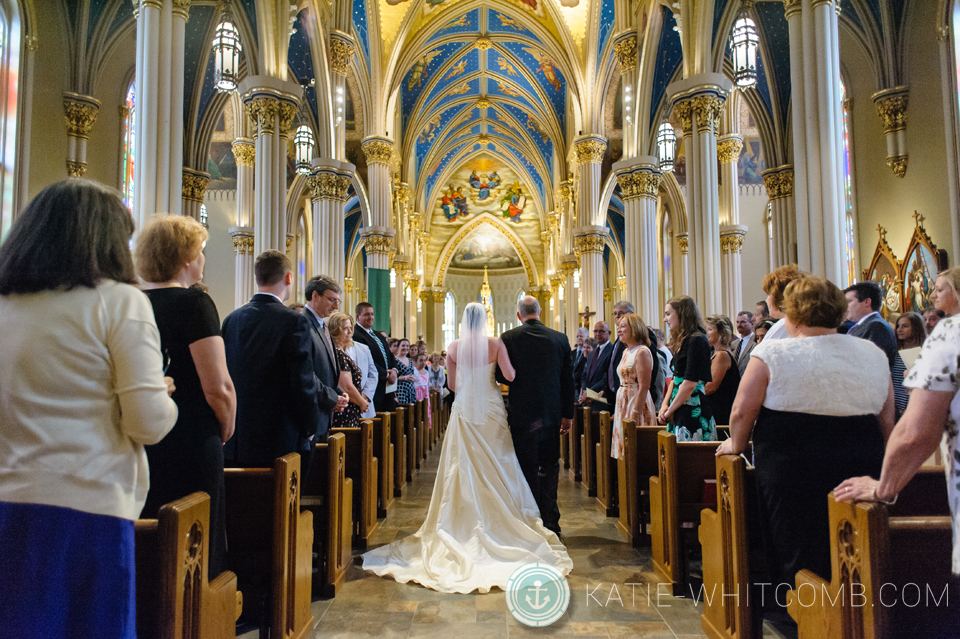 notre dame wedding at basilica of sacred heart