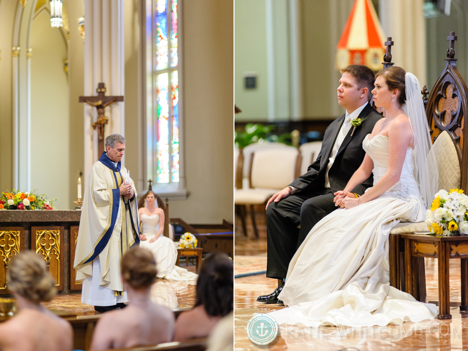 notre dame wedding at basilica of sacred heart