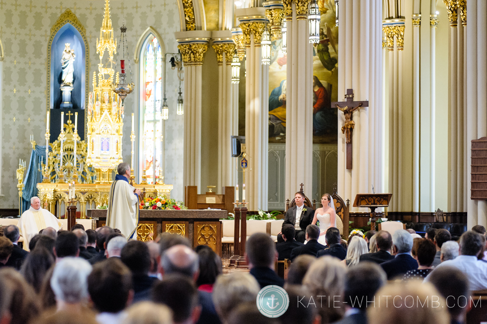 notre dame wedding at basilica of sacred heart