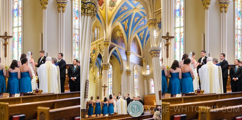 notre dame wedding at basilica of sacred heart