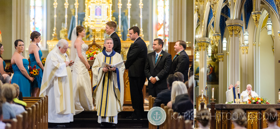 notre dame wedding at basilica of sacred heart