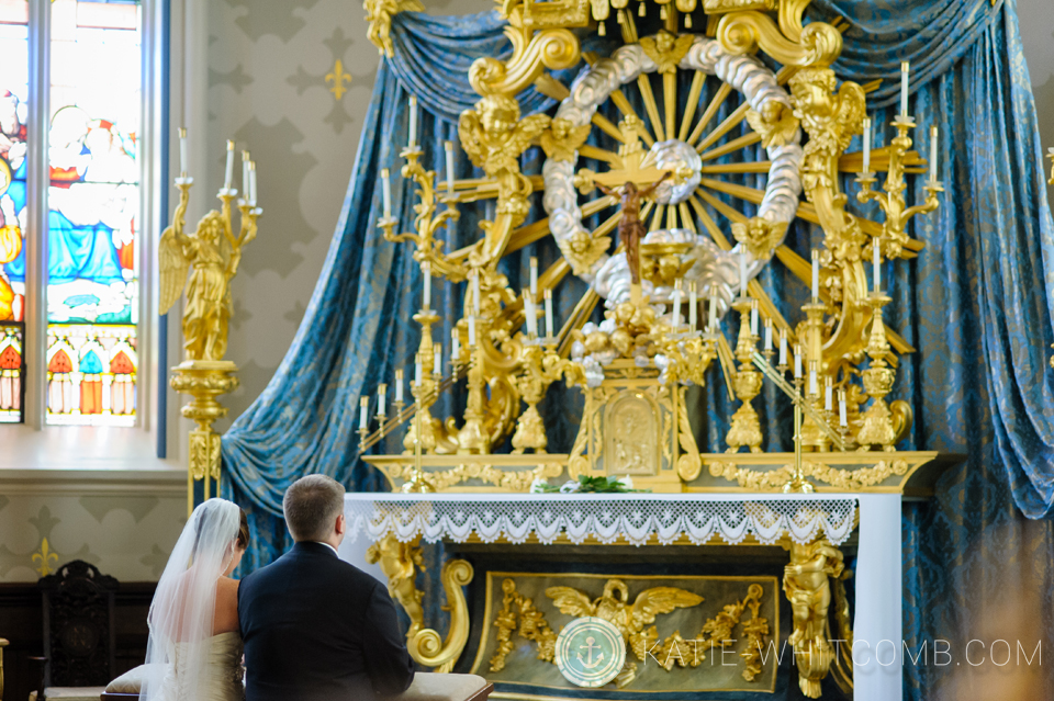 notre dame wedding at basilica of sacred heart