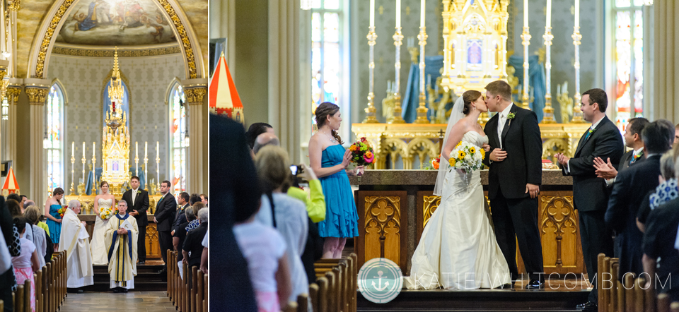 notre dame wedding at basilica of sacred heart