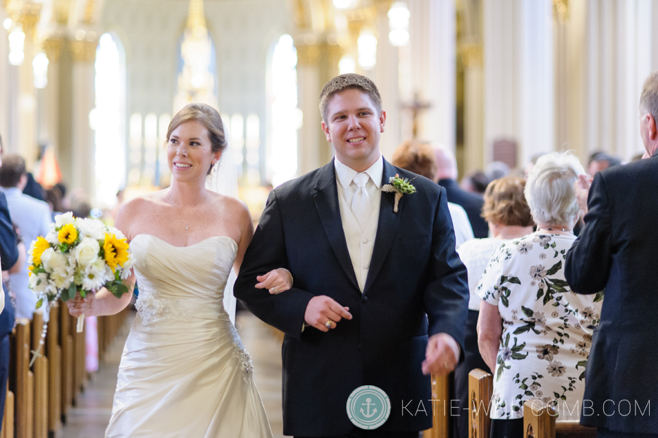 notre dame wedding at basilica of sacred heart