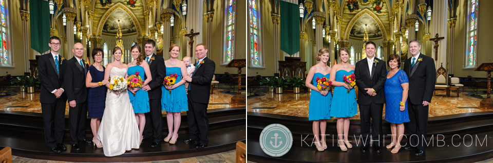 notre dame wedding at basilica of sacred heart