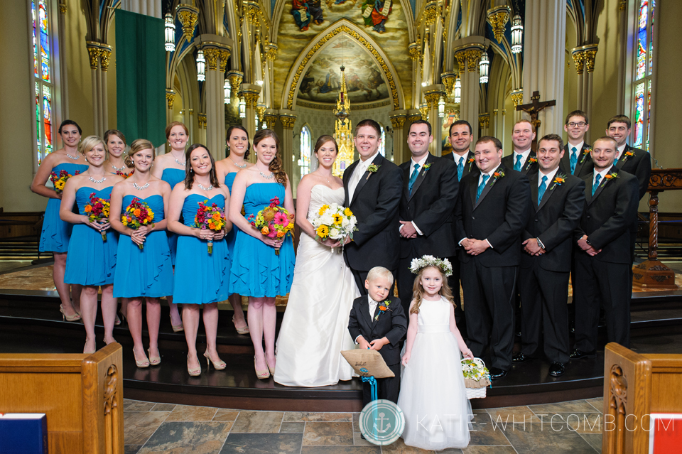 notre dame wedding at basilica of sacred heart