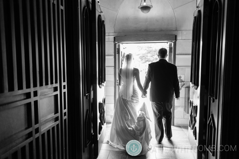 notre dame wedding at basilica of sacred heart