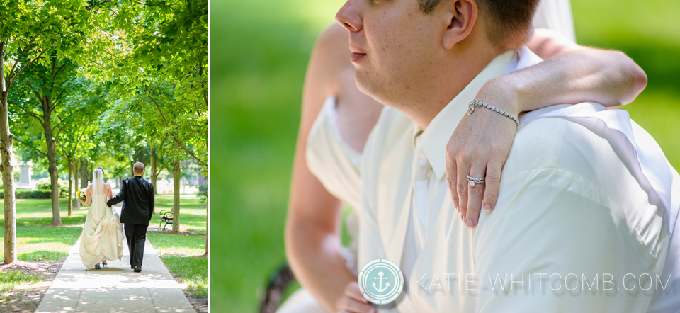 notre dame campus wedding pictures