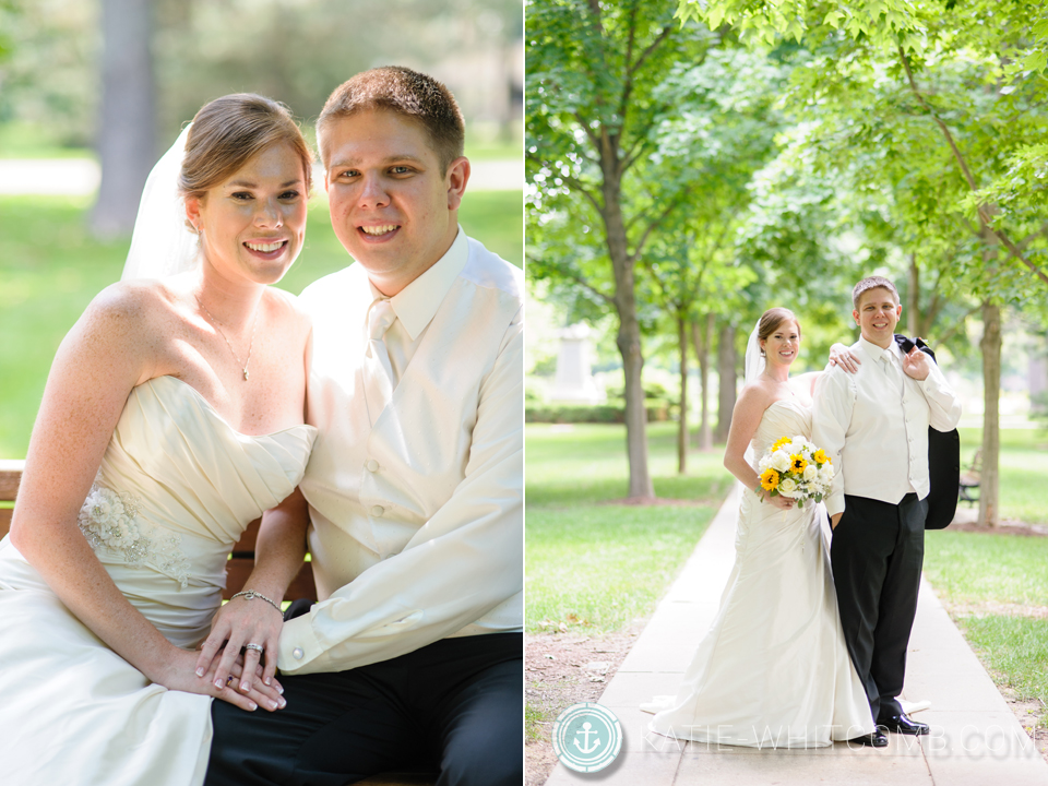 notre dame campus wedding pictures