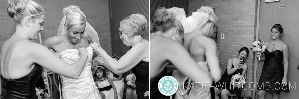 bride before her wedding ceremony at st matthews in south bend