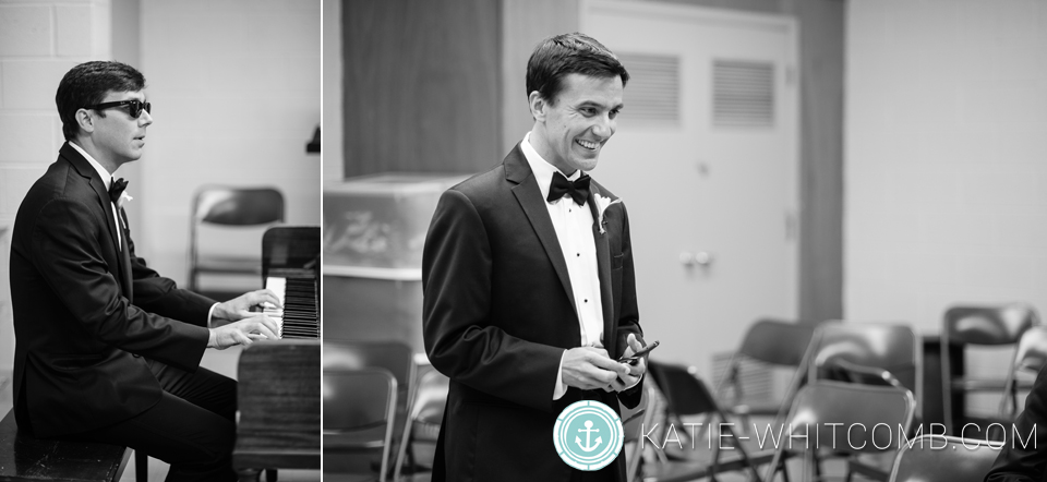 groom before his wedding ceremony at st matthews in south bend