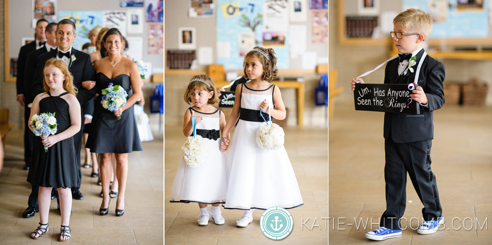 processional before wedding ceremony at st matthew in south bend