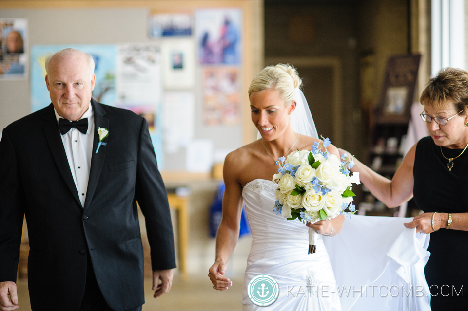 processional before wedding ceremony at st matthew in south bend