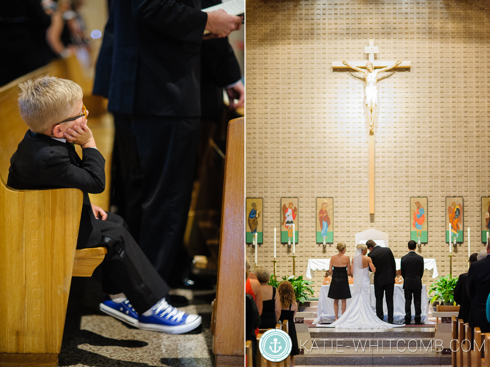 wedding ceremony at st matthews in south bend