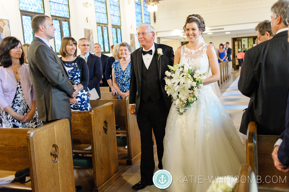 wedding ceremony at st. mary's