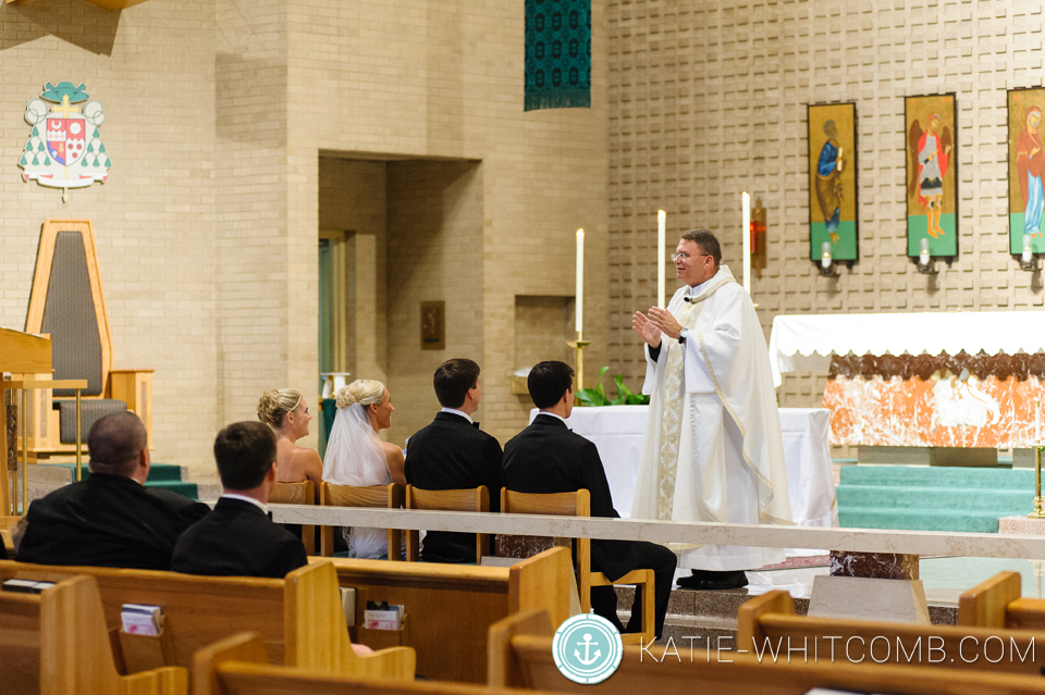 wedding ceremony at st matthews in south bend
