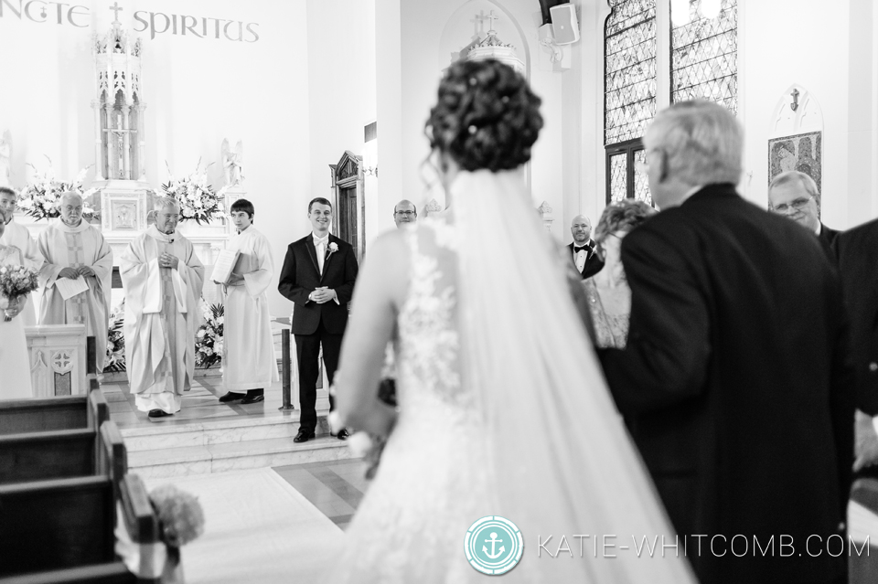 wedding ceremony at st. mary's