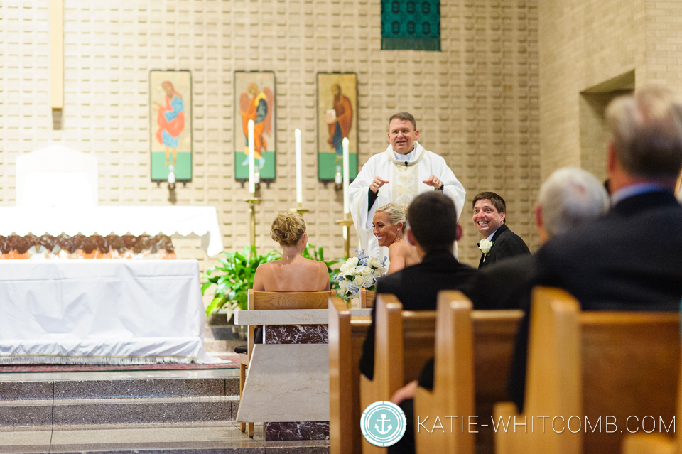 wedding ceremony at st matthews in south bend