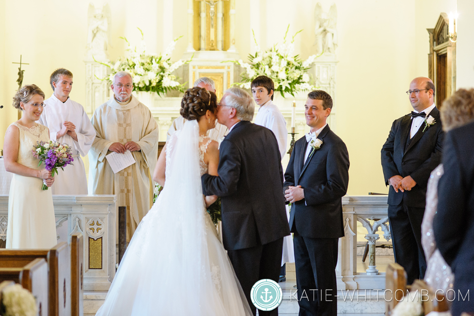 wedding ceremony at st. mary's