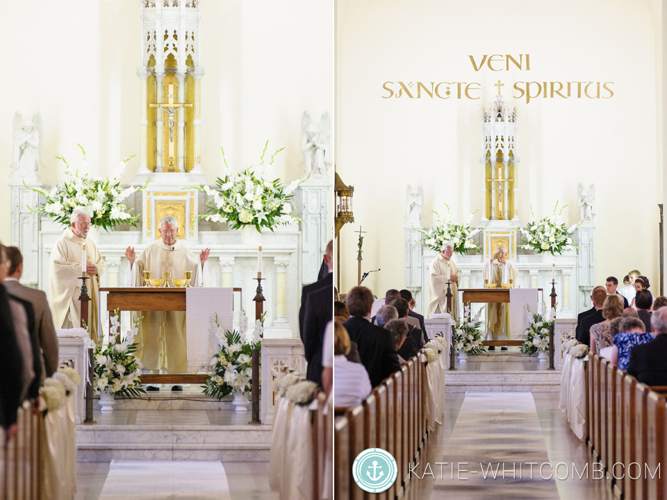 wedding ceremony at st. mary's
