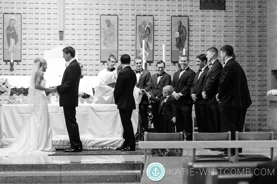 wedding ceremony at st matthews in south bend
