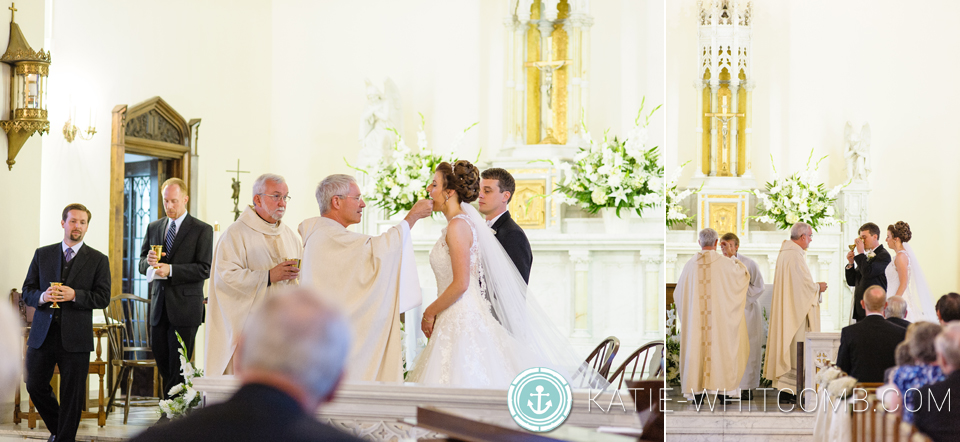 wedding ceremony at st. mary's