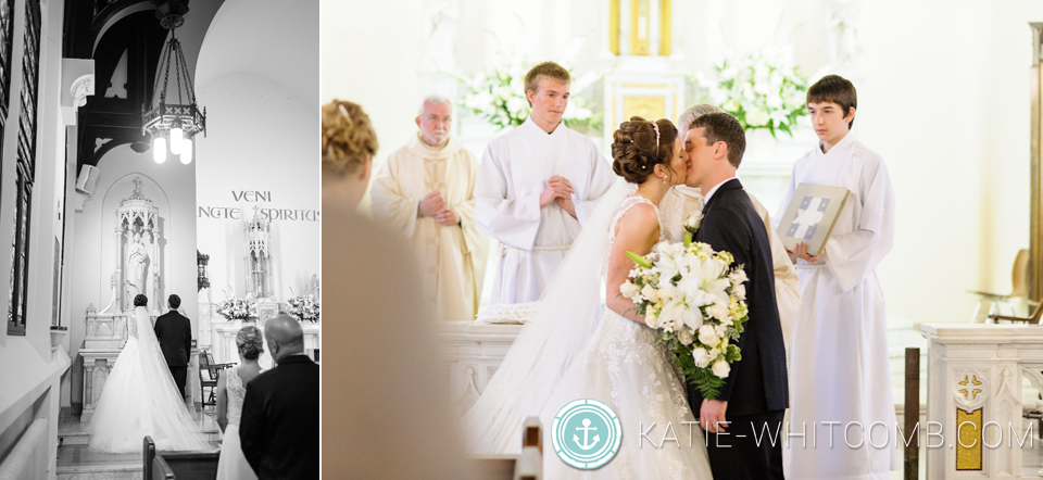 wedding ceremony at st. mary's