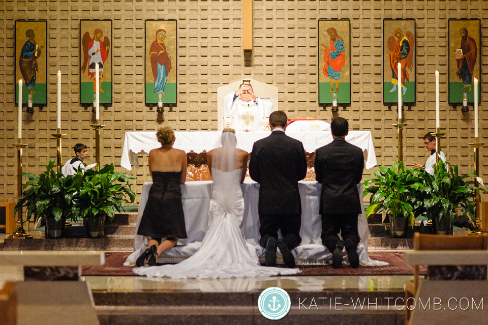 wedding ceremony at st matthews in south bend