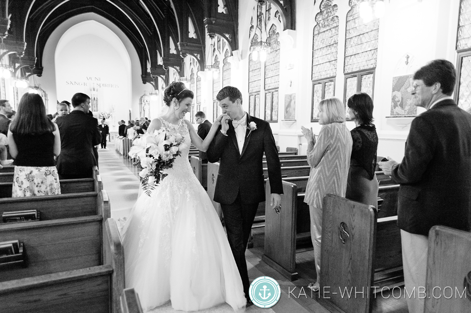 wedding ceremony at st. mary's