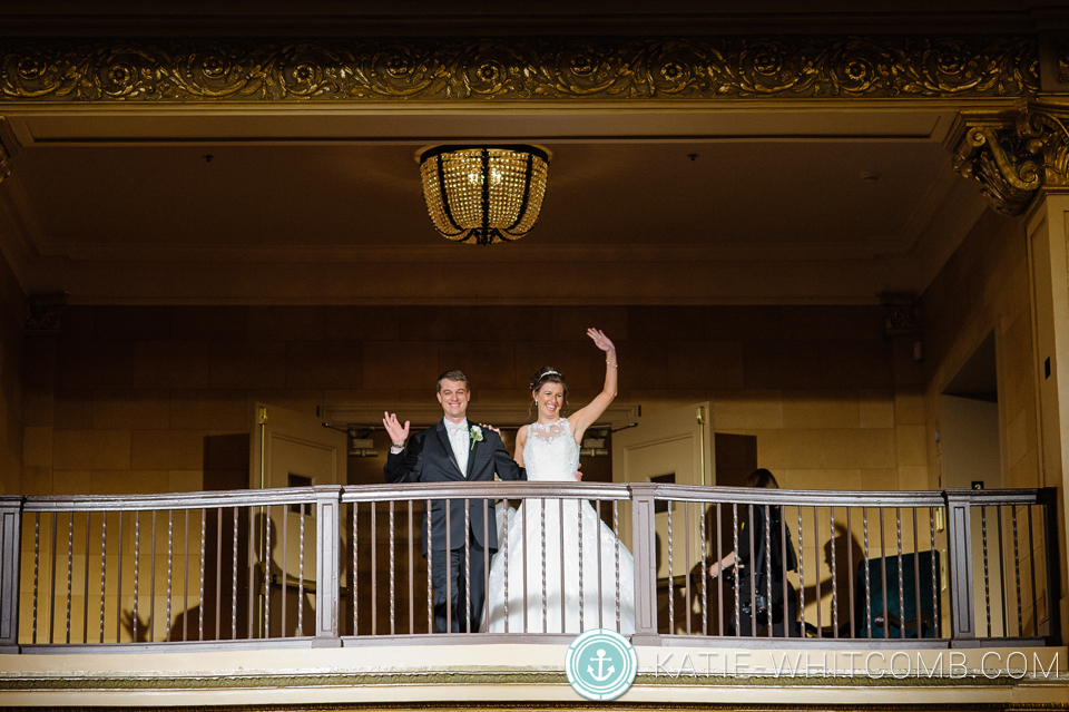 bride & groom announced into their wedding reception at palais royale