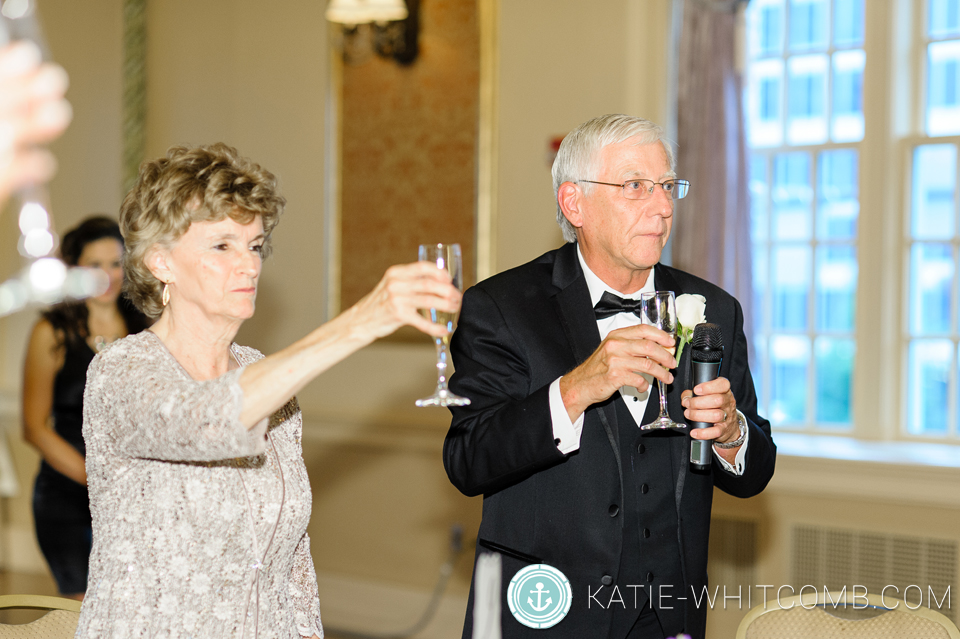 toasts at wedding reception at palais royale