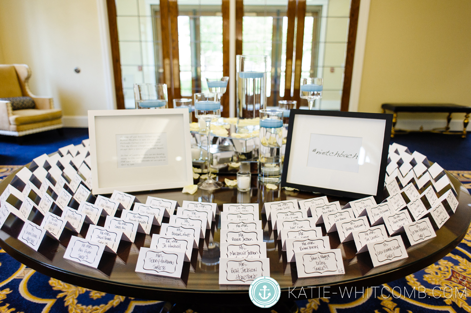 wedding reception details at morris in at notre dame