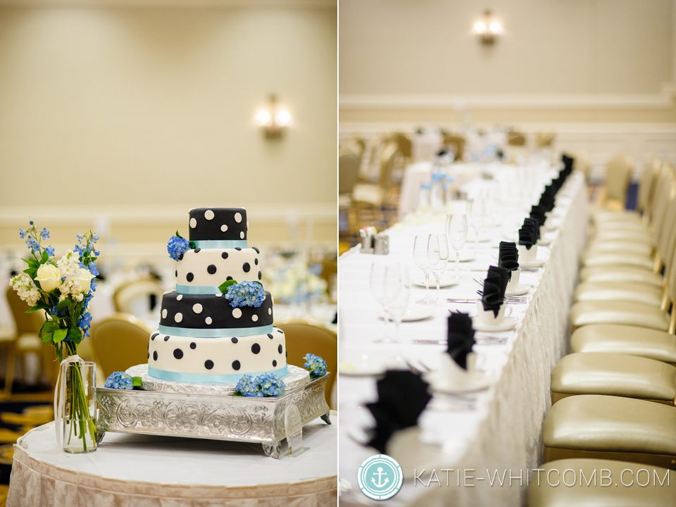 wedding reception details at morris in at notre dame