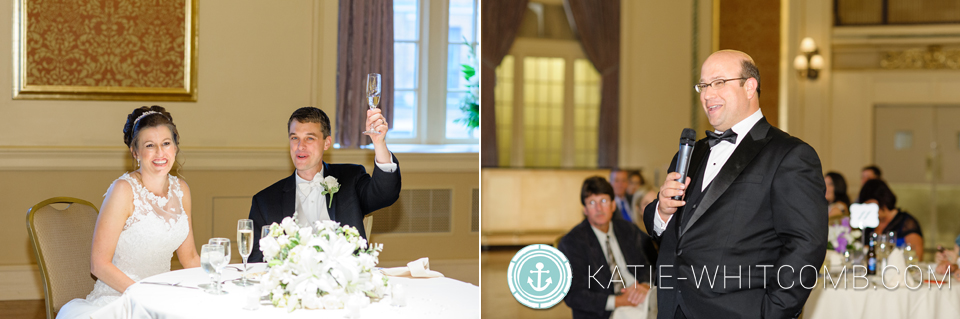 toasts at wedding reception at palais royale