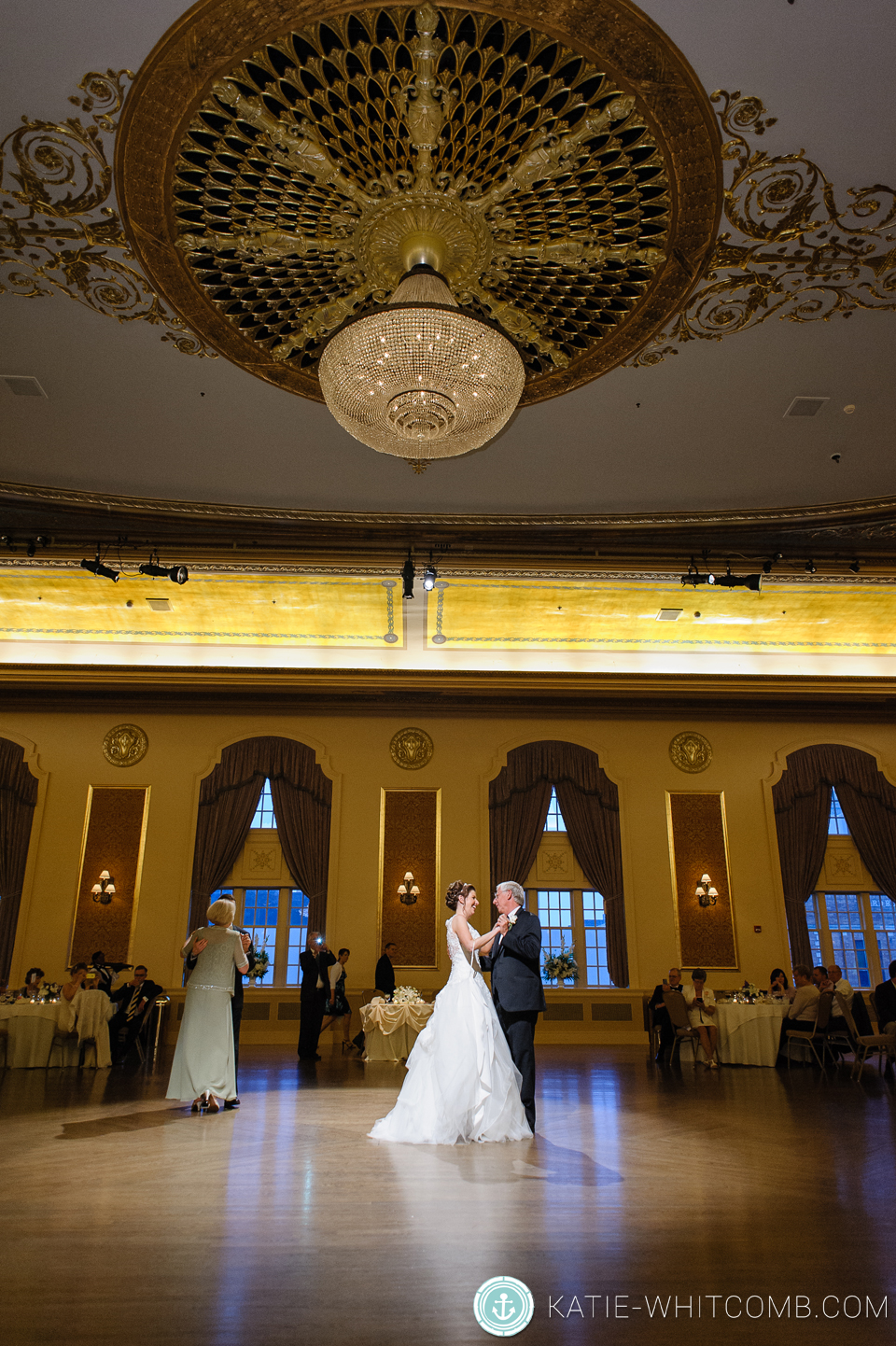 father daughter, mother son dance at wedding reception at palais royale