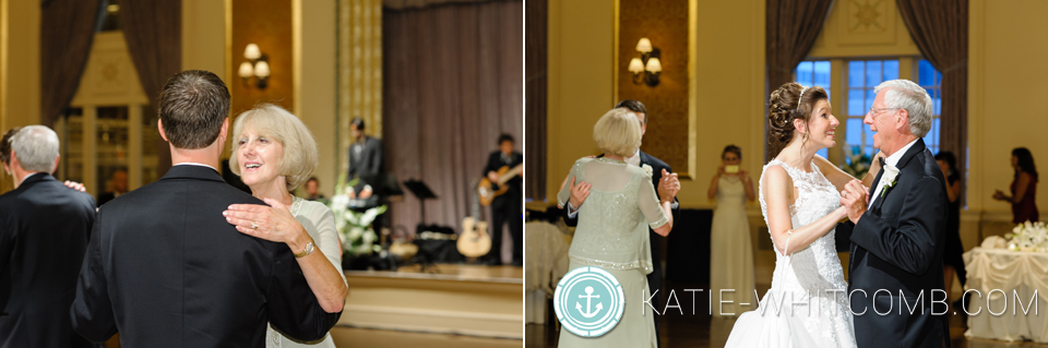 father daughter, mother son dance at wedding reception at palais royale