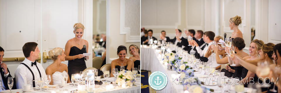 wedding reception at morris inn at notre dame
