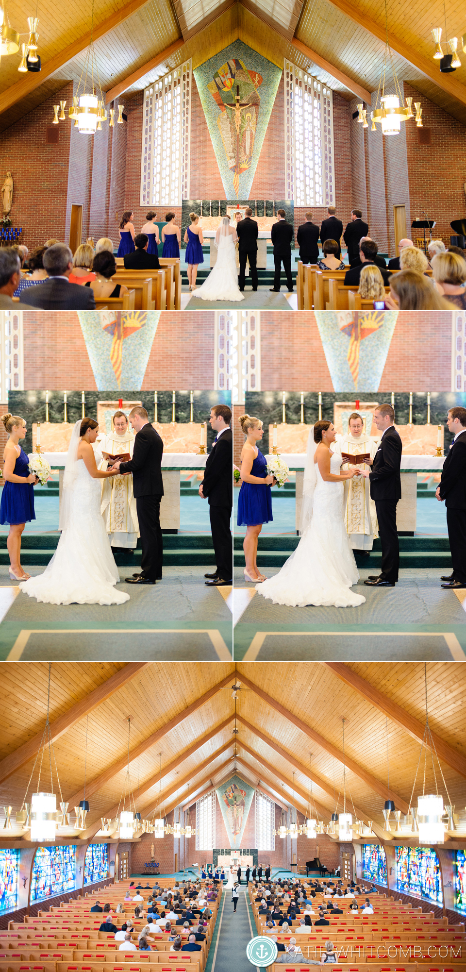 wedding ceremony at St. Anthony's in South Bend