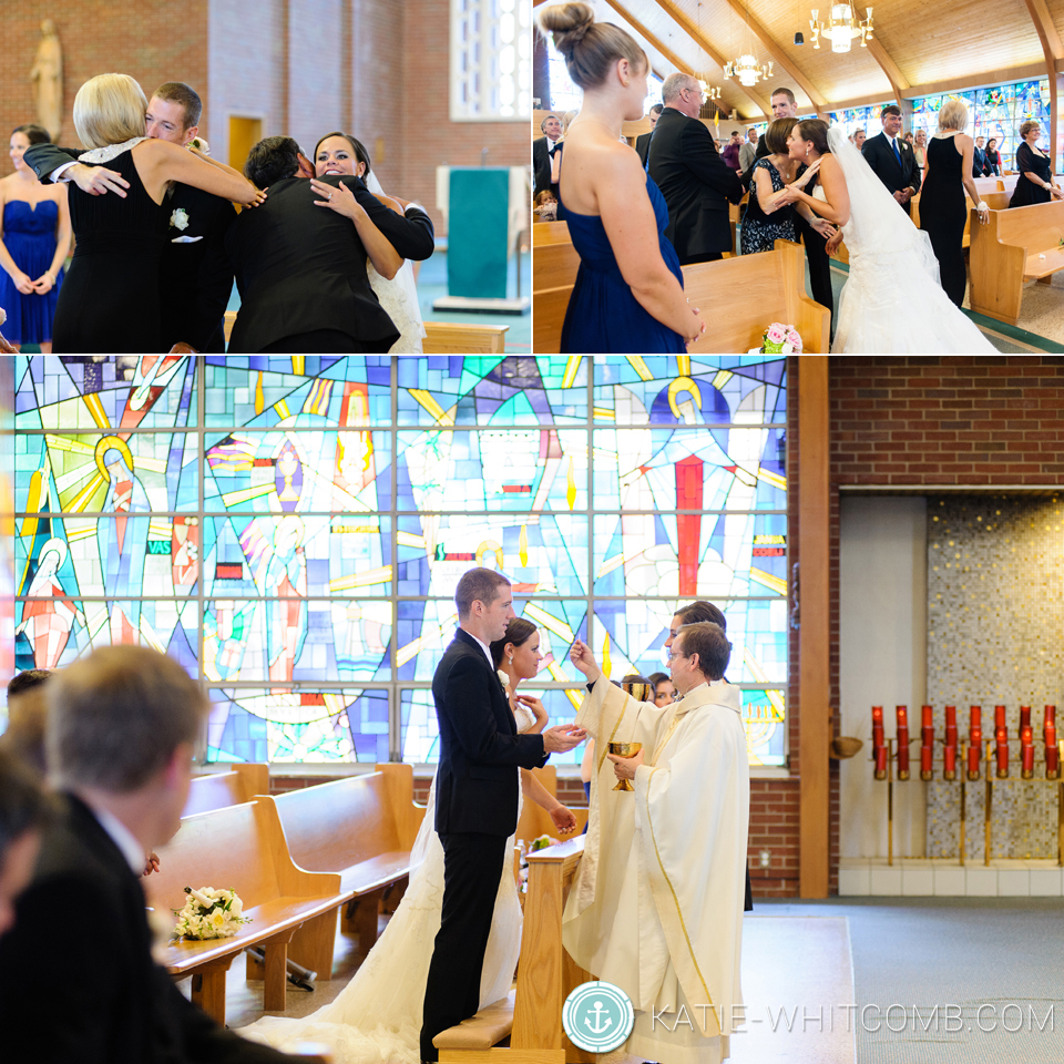 wedding ceremony at St. Anthony's in South Bend