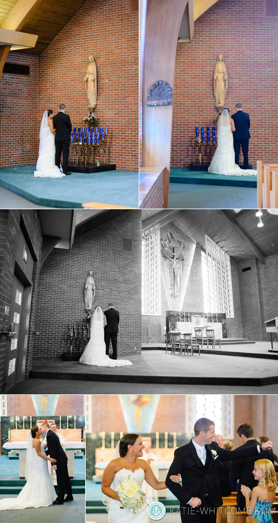 wedding ceremony at St. Anthony's in South Bend