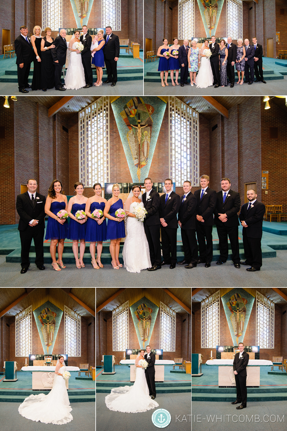 Family Formals after the wedding ceremony at St. Anthony's in South Bend