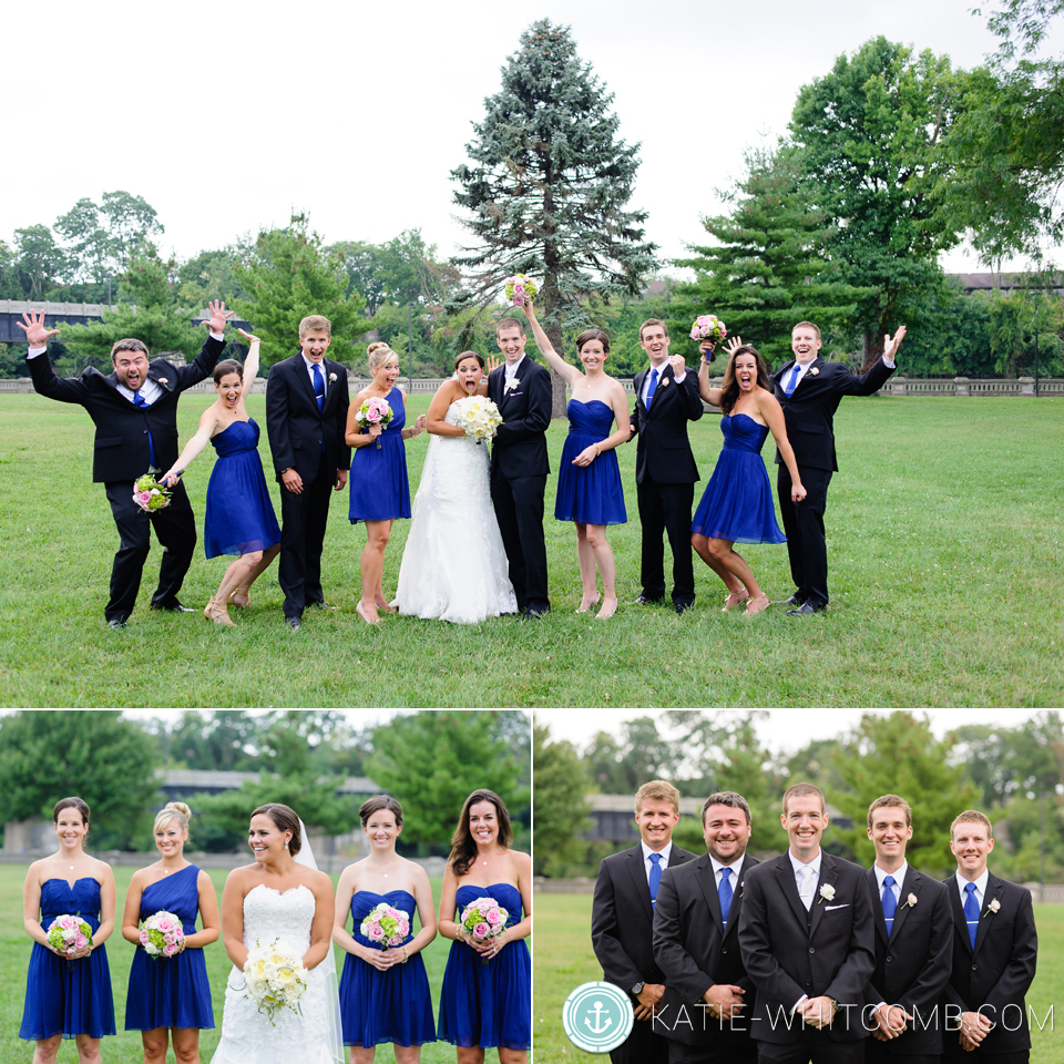 Bridal Party at Howard Park in South Bend