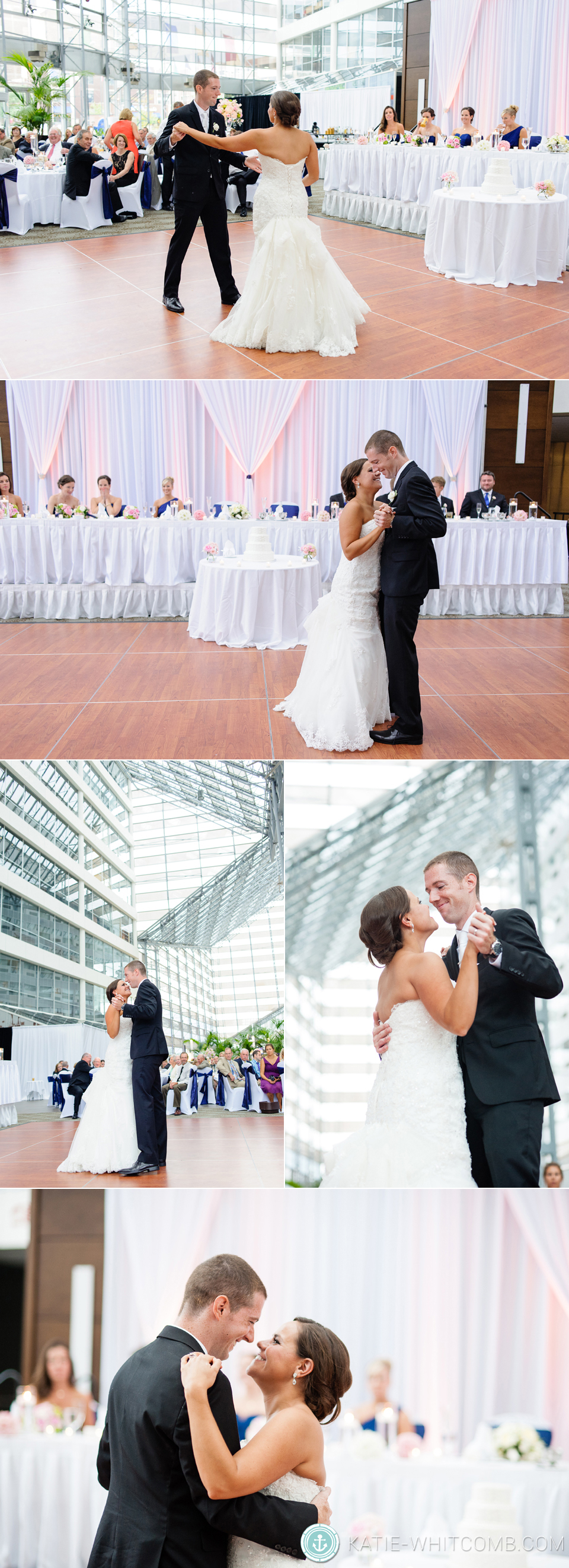 Bride & Groom's first dance during their wedding reception at DoubleTree by Hilton in South Bend