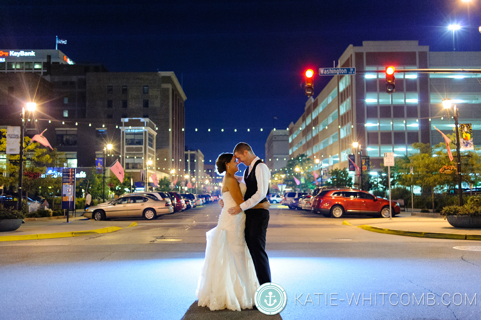 End of the Night Portrait of the bride & groom after their wedding reception at DoubleTree by Hilton in South Bend