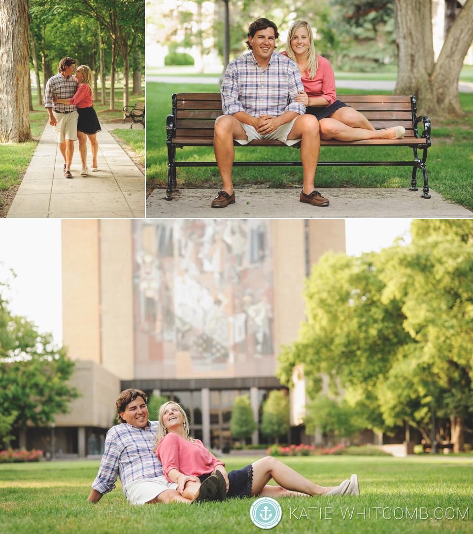 God Quad Notre Dame Engagement Session